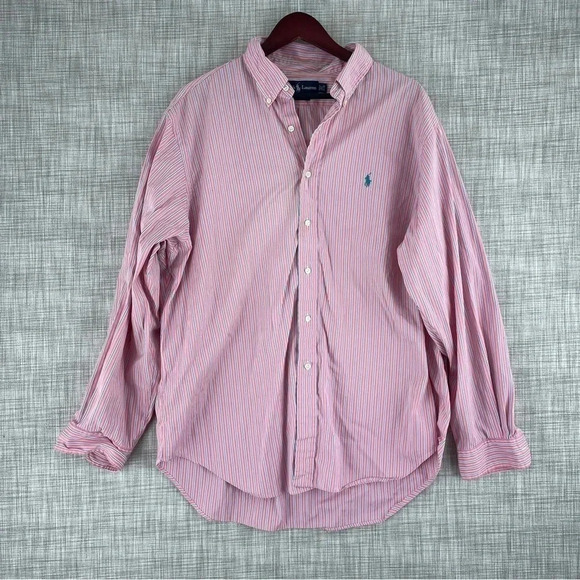 Polo Ralph Lauren Mens Size 17 Classic Fit Long Sleeve Button Down Shirt 1943 - Picture 1 of 8